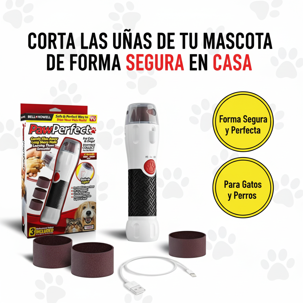 Cortador Uñas Mascotas con Limas 360°