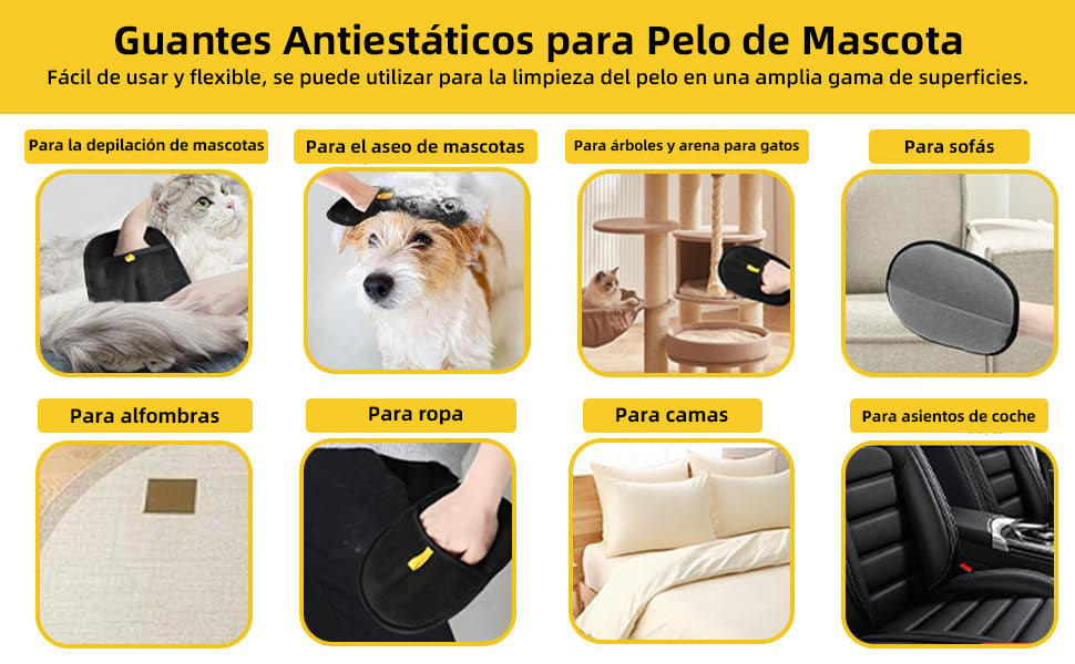 Guante Aseo Mascota Quita Pelo Sobrante
