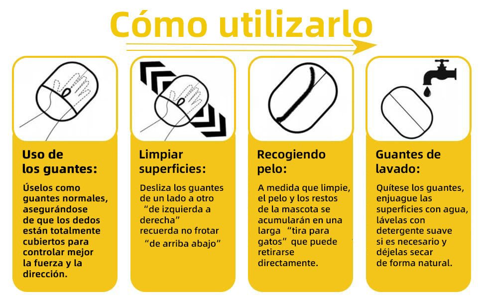Guante Aseo Mascota Quita Pelo Sobrante